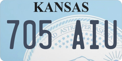 KS license plate 705AIU