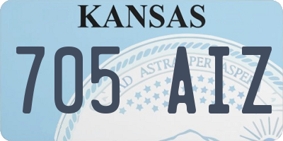 KS license plate 705AIZ
