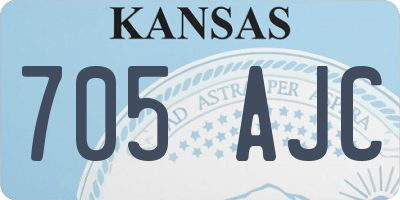 KS license plate 705AJC