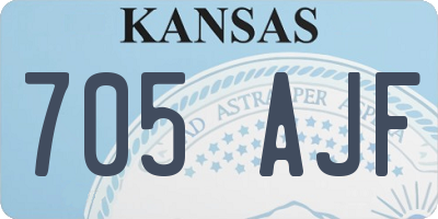 KS license plate 705AJF