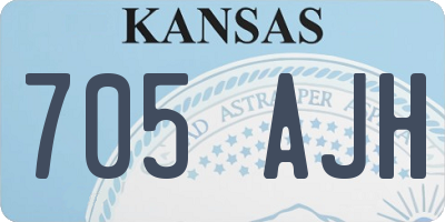 KS license plate 705AJH