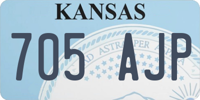 KS license plate 705AJP