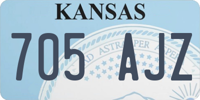 KS license plate 705AJZ