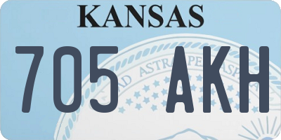 KS license plate 705AKH