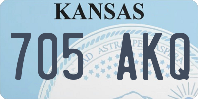 KS license plate 705AKQ