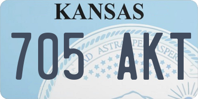 KS license plate 705AKT