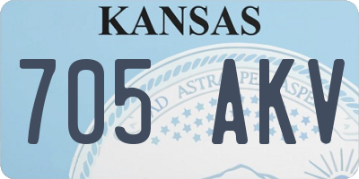 KS license plate 705AKV