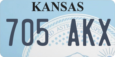 KS license plate 705AKX