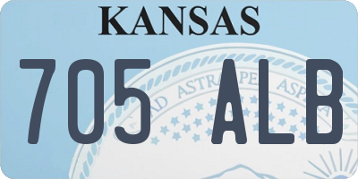 KS license plate 705ALB