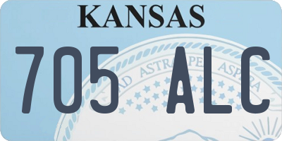 KS license plate 705ALC