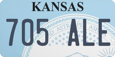 KS license plate 705ALE