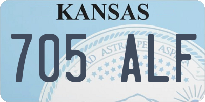 KS license plate 705ALF