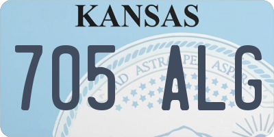 KS license plate 705ALG