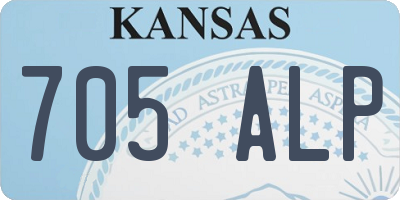 KS license plate 705ALP