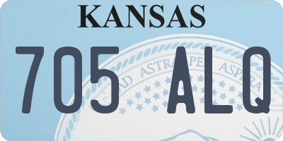 KS license plate 705ALQ
