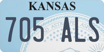 KS license plate 705ALS
