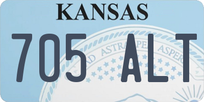 KS license plate 705ALT