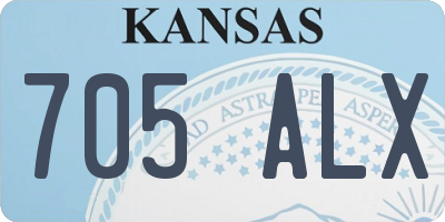 KS license plate 705ALX