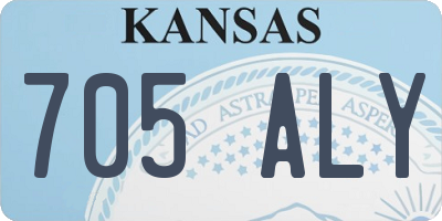KS license plate 705ALY