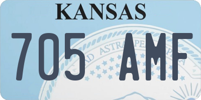 KS license plate 705AMF