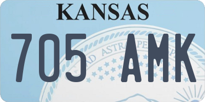 KS license plate 705AMK