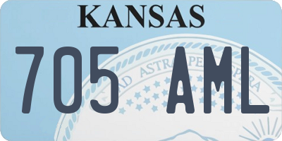 KS license plate 705AML