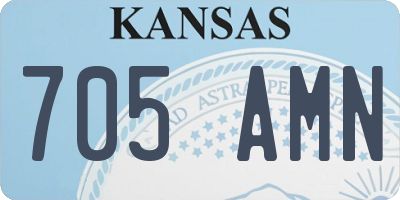 KS license plate 705AMN