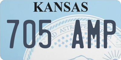 KS license plate 705AMP