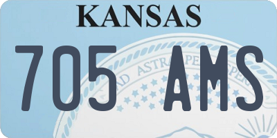 KS license plate 705AMS