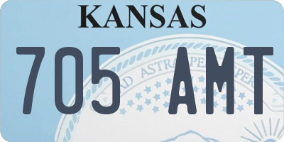 KS license plate 705AMT