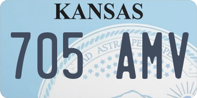 KS license plate 705AMV