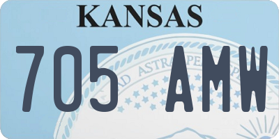 KS license plate 705AMW