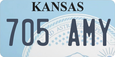 KS license plate 705AMY