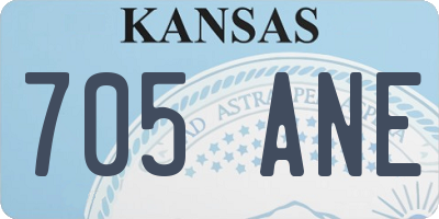 KS license plate 705ANE