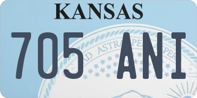 KS license plate 705ANI