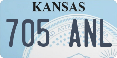 KS license plate 705ANL