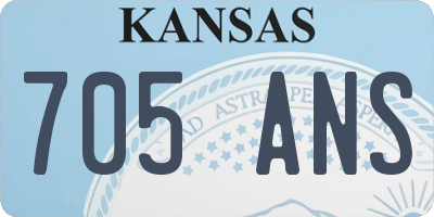 KS license plate 705ANS