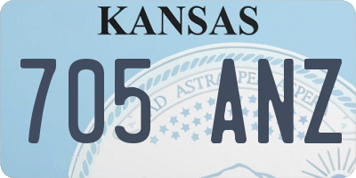 KS license plate 705ANZ