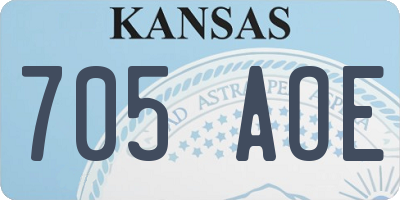 KS license plate 705AOE