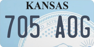 KS license plate 705AOG