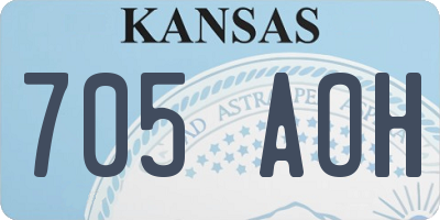 KS license plate 705AOH