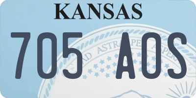 KS license plate 705AOS