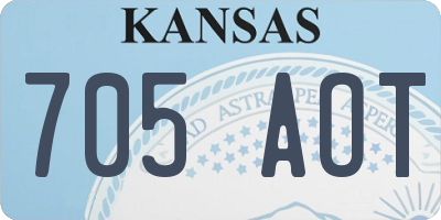 KS license plate 705AOT