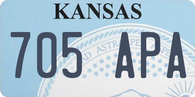 KS license plate 705APA