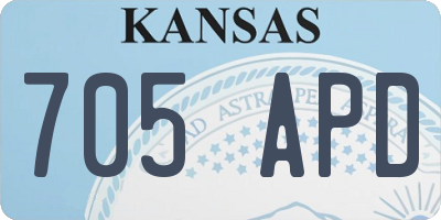 KS license plate 705APD