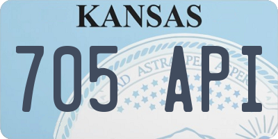 KS license plate 705API