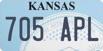 KS license plate 705APL