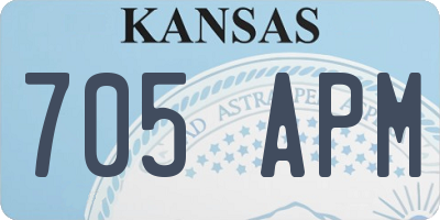 KS license plate 705APM