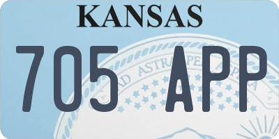KS license plate 705APP