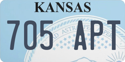 KS license plate 705APT